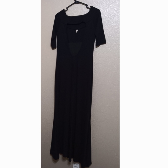 Lorane Black Jersey Knit Keyhole Backless Maxi Dress - Picture 5 of 6